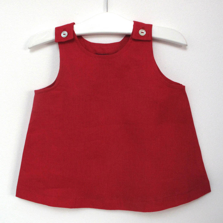 robe bebe trapeze lin rouge ce vetement enfant est une valeur sure ...