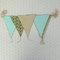 Guirlande fanions Brocéliande drapeaux triangle chambre bébé fille garçon